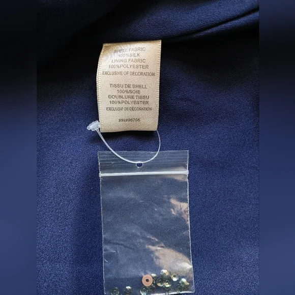 Rebecca Taylor Midnight Blue Strapless Dress Size 12 - Picture 7 of 7